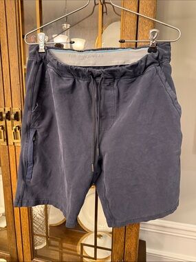 Mack Weldon Navy Drawstring Hybrid Shorts